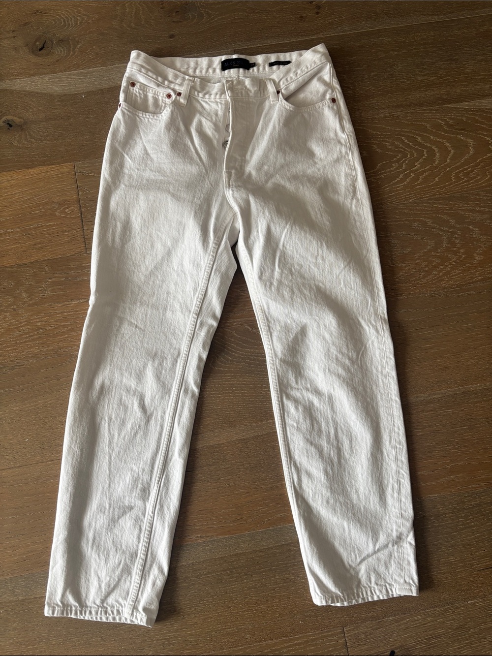 Alex Mill White Straight-Leg Jeans